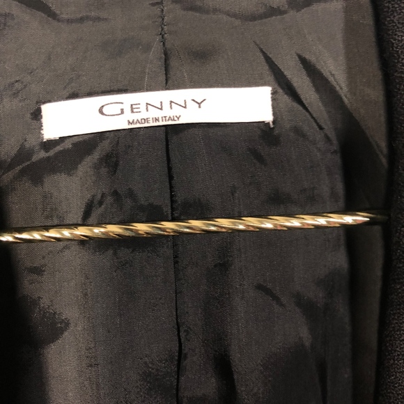Genny Made In Italy Black Blazer Jacket Sz 40 EUC - Picture 3 of 8